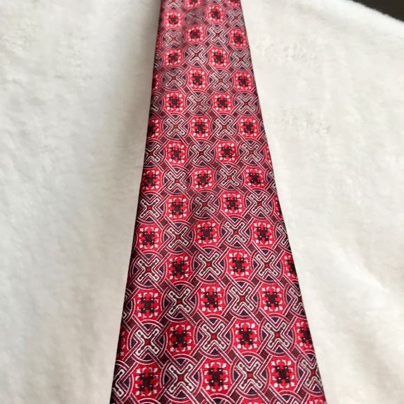 Ermenegildo Zegna Tie CARDINAL Red pattern Silk - Picture 5 of 7